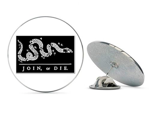 Join Or Die Metal 0.75" Lapel Hat Pin Tie Tack Pinback2