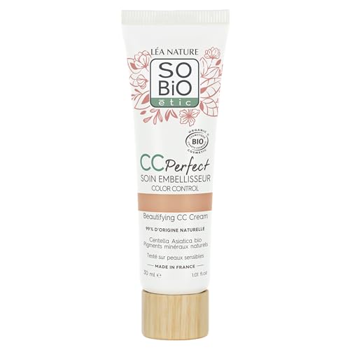 LÉA NATURE SO Bio Étic | Crema de color CC con certificado Bio – Perfect | Claro | Cuidado de embellecimiento | contra el enrojecimiento, contra la fatiga, contra la tez apagada | Centella asiática