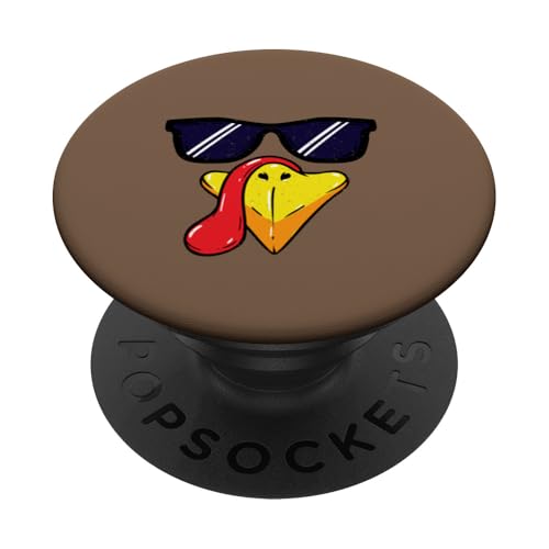Turkey Face Costume de pèlerin Trot pour Thanksgiving PopSockets PopGrip Adhésif