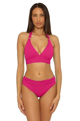 Women's Sun Goddess Halter Bikini Top, Tummy Control, Adjustable, Tie Back, Swimwear Separates3