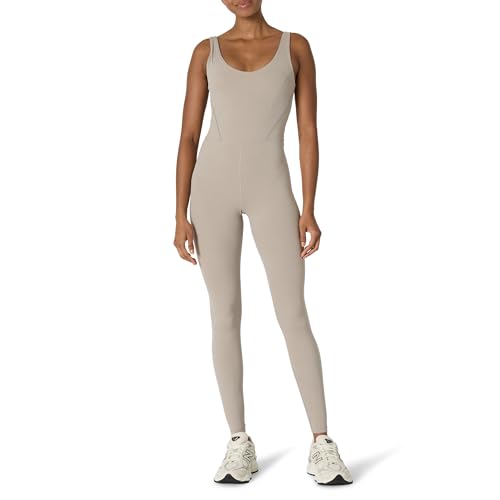 Amazon Essentials Mono Largo Deportivo FormFlex, Suave, con Sujetador Incorporado Mujer, Gris Topo, L
