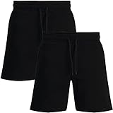  JACK & JONES Herren Sweat Shorts Kurze Hose Sporthose Bermuda Training Sport Star (XXL, Star 2er Schwarz)