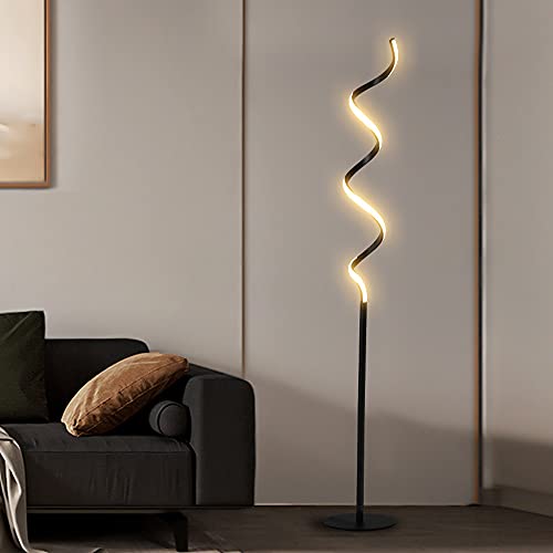 Lampada da terra moderna a spirale a LED, lampada