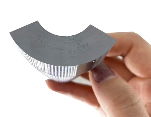 Bloque de calibración para superficies curvas, bloque de prueba para medidor ultrasónico de espesores, con acero 1018, 5 escalones: 0,100", 0,200", 0,300", 0,400", 0,500" miniatura 4