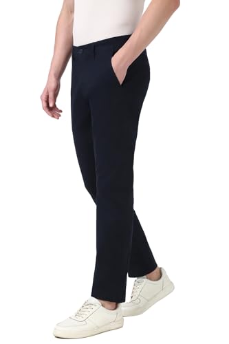 Image of Peter England Men's Skinny Fit Mid Rise Premium Casual Trouser Chinos