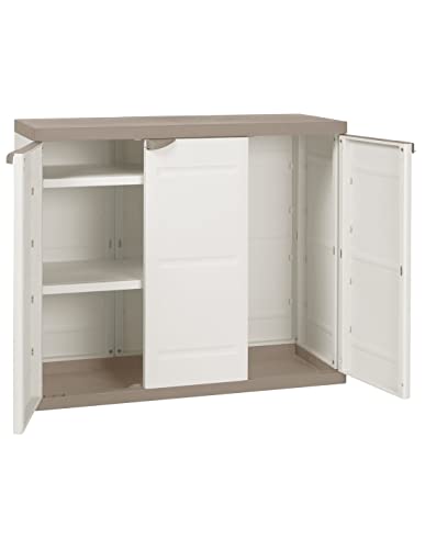 Plastiken (HLKRQ) Titanium Armarios, Beige, 105 (largo horizontal), 44 (ancho), 88 (alto) cm