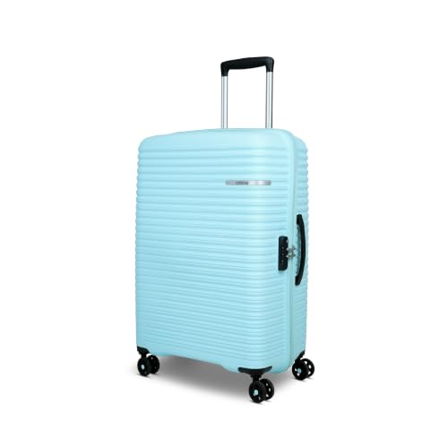 Image of American Tourister Liftoff+|Medium Size Check-in Spinner Trolley Bag (67 cm) for Travel|360 8 Wheel Travel Luggage|Hard Case Polypropylene (PP) Suitcase|Mounted TSA Lock|Spa Blue
