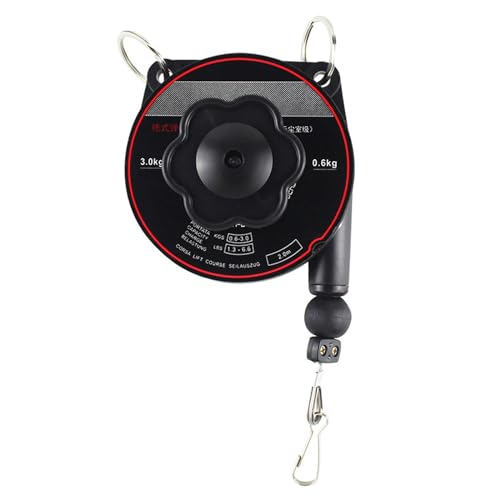 Colcolo Equilibrador de Resorte retráctil, 2M, con Gancho y Cable de Acero fácil de Usar, Herramienta para Colgar Retractor de equilibrador Ajustable, 0.6 a 3.0 kg