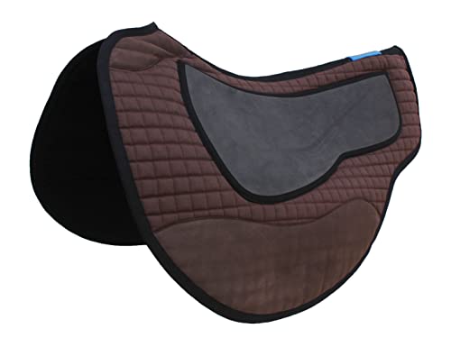 CHALLENGER Horse Western Brown Quilted Endurance Barrel Contoured Saddle Pad 39185BR