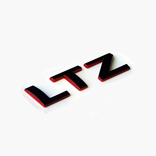 Image of Yoaoo 2pack OEM Letters with LTZ Emblem 3D Badge Nameplate Replacement for Silverado 1500 2500Hd 3500Hd Series 1999-2018 Red Line Redline Gloss