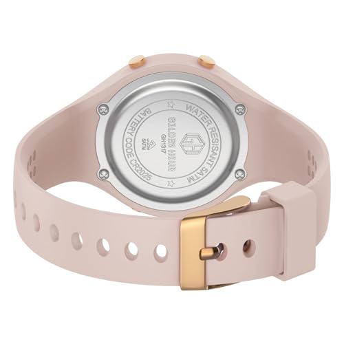 golden hour waterproof sport women39s digital chronograph silicone strap watch