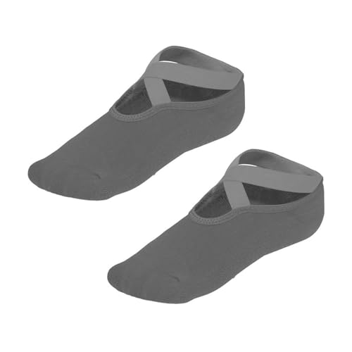 Snorvixre Práctico calcetín de fitness elástico para yoga, tobillo, adecuado para danza, antideslizante y permeable al aire, cómodo con soporte de tobillo, Gris oscuro., Talla única