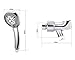 WASSA High Pressure Handheld Shower Head, 9 Spray Setting Hand Held Showerhead with 60 Inch Hose