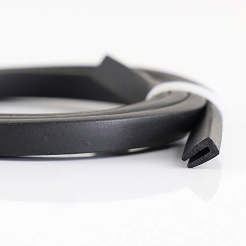 Flexible Rubber Edge Trim,U Shape Protector for Most Cars,Home Doors and Windows,Sharp Corner,Against Scratches and Bumps,Resistant Wear,Black (5FT)