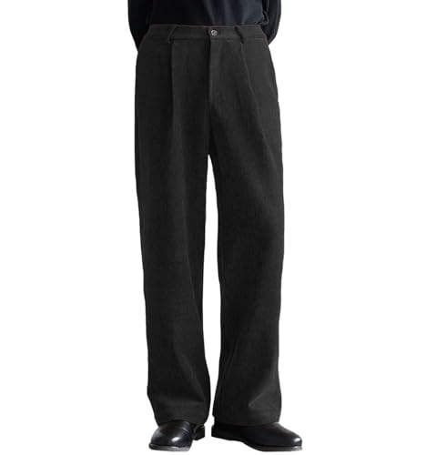 Men's Pants Artifical Suede Leather Western Straight Trousers Faux Cowhide Suede Classic Men Pants