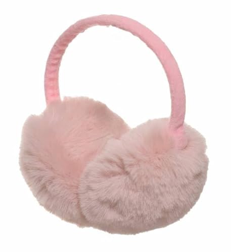 McBurn Orejeras de piel sintética rosa, rosa, talla única