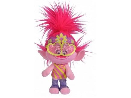 Peluche pour Trolls Poppy 21 cm Multicolore - Peluche Originale du Film - Set Doudou Fille et Carte...