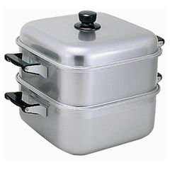 Amazon｜AKAO(アカオ) 角型蒸器33cm 一重 AMS71331｜蒸し器・せいろ