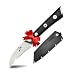 Zelite Infinity Bird's Beak Paring Knife 2.75 Inch - Razor-Edge Series - Japanese AUS-8 High Carbon Stainless Steel - Pakkawood Handle, Leather Sheath