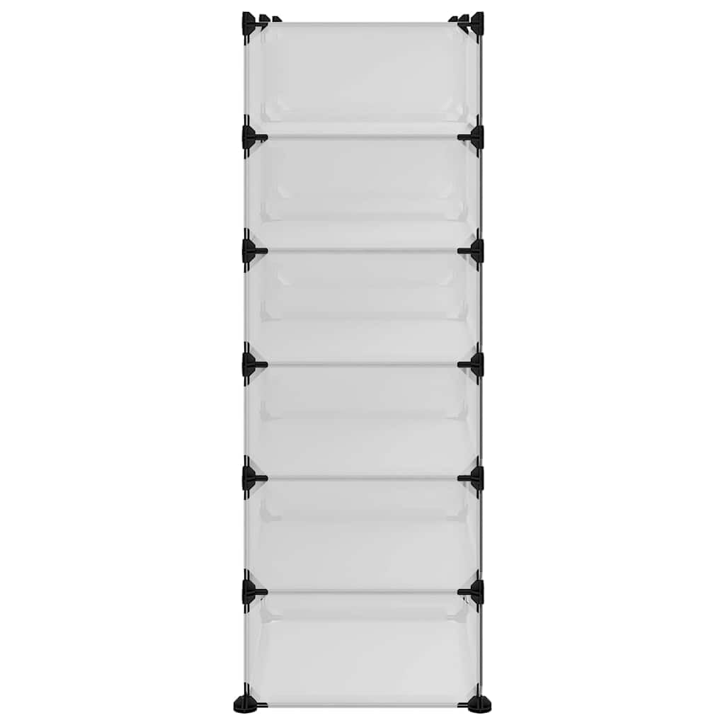 Scarpiera trasparente modulare, 94,5 x 36,5 x 106 cm