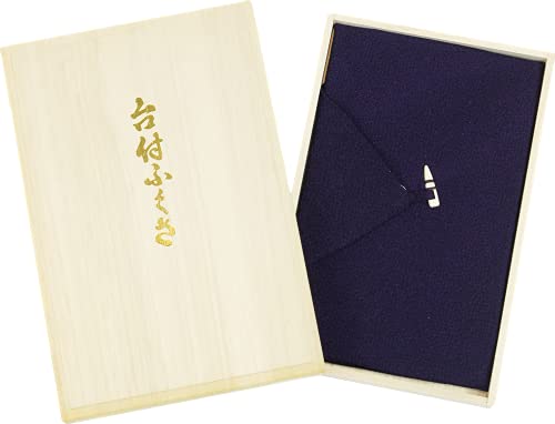 ふくさ 台付 慶弔両用 結婚式 正絹 100% 男性 女性 袱紗 風呂敷 紫 紺 オレンジ 木箱入り 日本製 (紫)