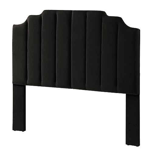 24Kf 6026-Q-BLACK Velvet Upholstered Queen Size Headboard Full Size Headboard,Tufted Headboard thumb #3