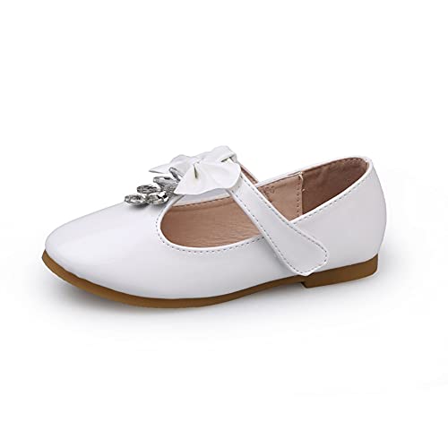 Girl's Adorable T-Strap Mary Jane Ballerina Flat Rhinestone Princess Party Dress Shoes(Toddler/Little Kid)