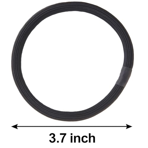 Goody Ouchless XL & Extra Thick Hair Elastics - Black Hair Ties for Women, No Damage, Strong Hold for Thick Hair, Curly or Textured Styles - 10 Count, Gentle & Secure Ponytail Holders
