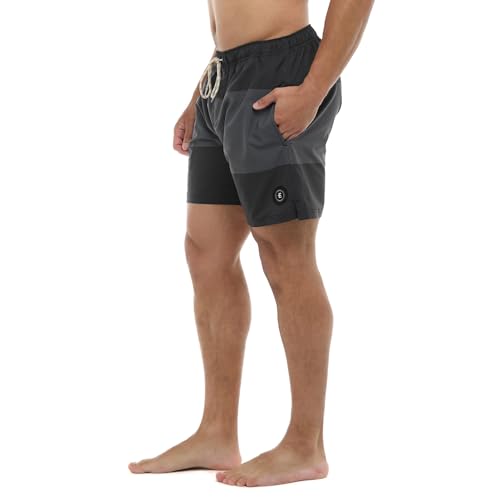Eidon Young Men's Triplex 17 Inch Length, Elastic Waist Volley Swim Trunk3