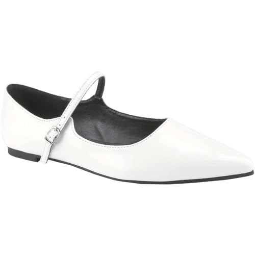 CLOVERLAY Women's Fashion Flats Pointed Toe Ballet Flat Mary Jane Buckle Strap Elegant Dress Comfort Casual Daily Spring Summer Shoes - Main Image