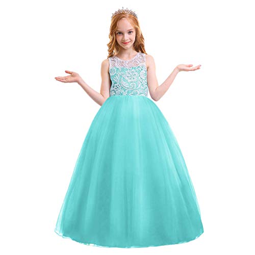 Robe de mariage fille longue anniversaire tutu soirée chic 5-15 ans
