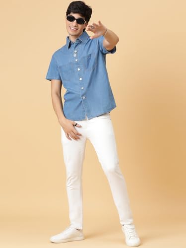 Image of KOTTY Men's Textured Casual Shirt - Long Sleeve||Button-Down Collar||Classic Fit