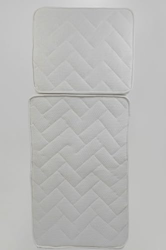 مرتبة قابلة للطي مع الإسفنج المضغوط من ايرو، مقاس 80 سم × 1.95 متر × 10 سم، أبيض وأسود