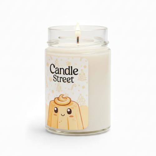Candle Street Pachnąca świeca Pandoro 185 g, wanilia, cytryna i karmel, kolekcja słodkich świąt Bożego Narodzenia, ręcznie wykonana świeca szklana, 40 godzin palenia, elegancki pomysł na prezent