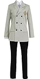 Nsoking Anime Cosplay School Uniform Coat Mens Suit Goro Costume Akechi Halloween Outfit (Mens, Small) Grey