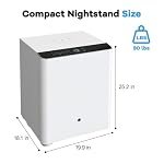 Smart Biometric Nightstand Safe with Wireless Charging, Bluetooth, White - Image 3