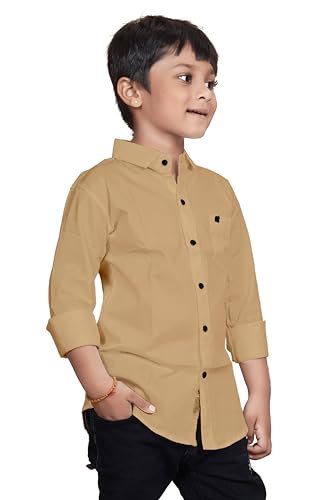 Image of Sky Pearl Boys Spread Collar Casual Full Sleeve Shirt