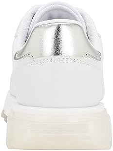 GUESS Women's Melany Sneaker, White, 7.5 | Image 2