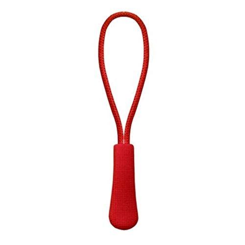 BIG-SAM 10 Reißverschluss Anhänger - mit Kordelschnur und Greifer - Zipper Verlängerung für Koffer, Taschen, Jacken (171 - Rot) Cover
