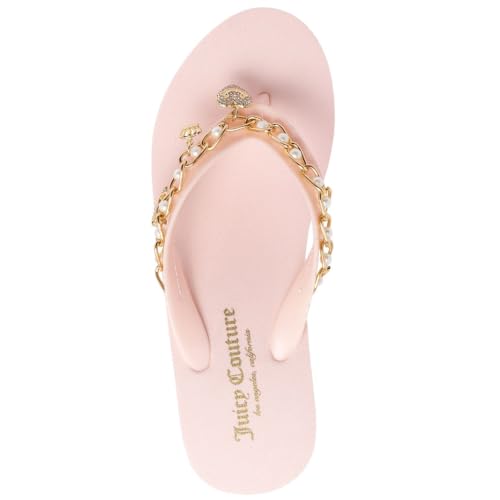 Image of Juicy Couture Women's Wedge Platform Flip Flops, Fashion Beach Sandals with Soft Footbed and Thong Style