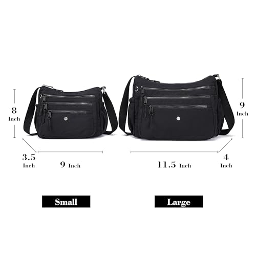 AOCINA Ladies Purses Crossbody Bags for Women Multi Pocket Purse Nylon Lightweight Handbags Shoulder Messenger Bag Pocketbook2