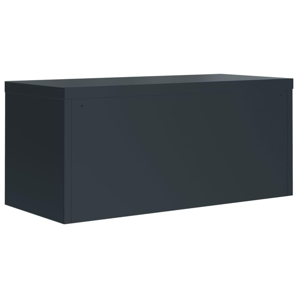 Tidyard Aktenschrank Mehrzweckschrank Büroschrank Lagerschrank Materialschrank Anthrazit 90x40x145 cm Stahl