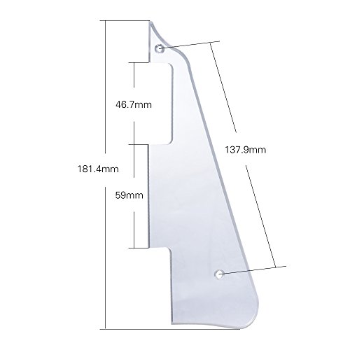 KKmoon Guitarra elétrica Pickguard Scratch Plate para peça de reposição estilo Gibson Les Paul Silve