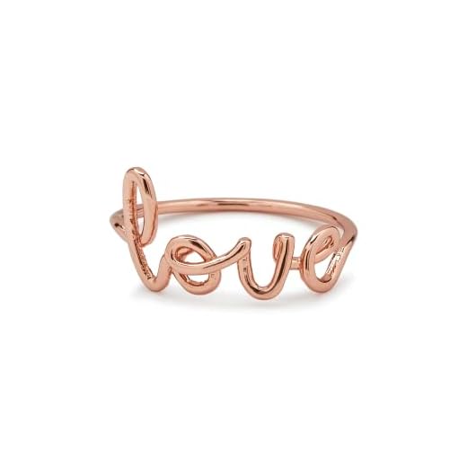 Pura Vida Rose Gold Plated Love Wire Wrap Ring - Brass Base Band, Stylish Design - Size 9
