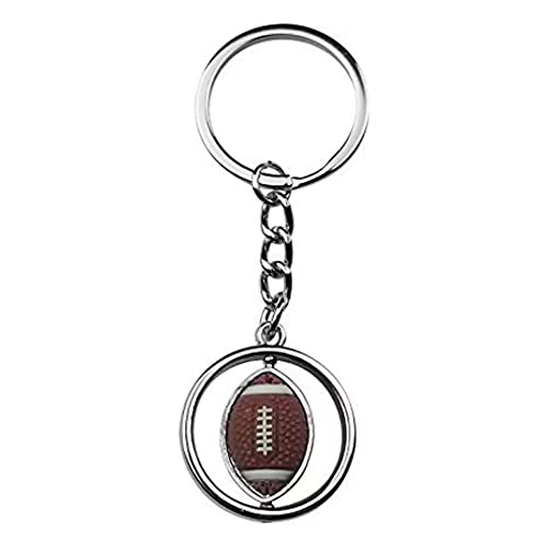 Art Attack Rotating American Football Keychain, Team Sports Gift