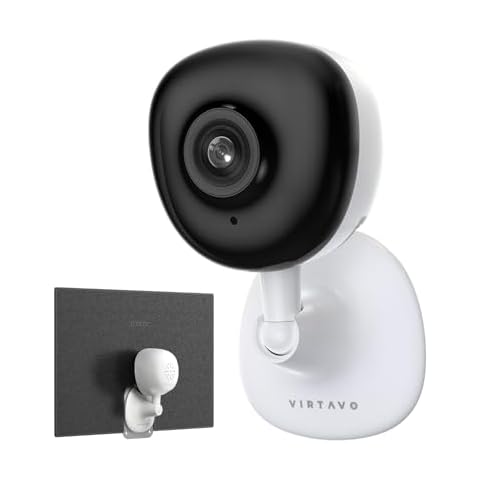 virtavo Window Cam, 2K Smart Home Security Camera, Indoor/Outdoor, Motion Detection, Color Night Vision, 2-Way Audio, Compatible with Alexa, Wired, IP65, 2.4G WiFi Cover