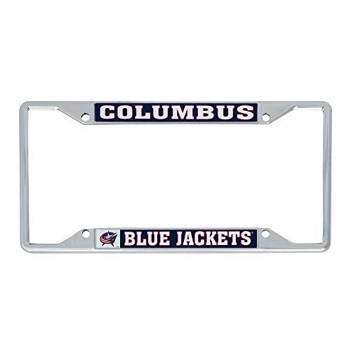 Desert Cactus Columbus Blue Jackets Car Accessories NHL Team National Hockey League Metal License Plate Frame and Tag Holder for Front or Rear of Car (Traditional)