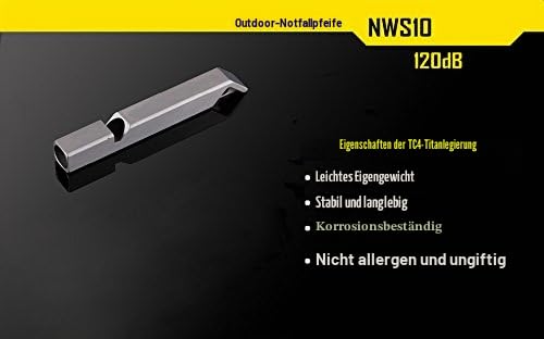 NITECORE Pfeife NiteCore Titan Notsignalpfeife NWS10, Silber, One Size, 127100 – Ansicht 5