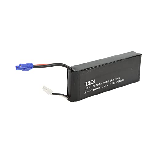 Batteria Lipo 7.4V 2700mAh 10C Per Drone H501s E Auto RC – Connessione EC2 Femmina, Sostituzione Riparazione