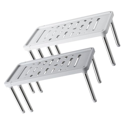 Hemobllo 2 piezas Estante Retráctil para Especias Soporte de Almacenamiento de Cocina de Acero Inoxidable y PP Organizador Multifuncional para Botellas y Utensilios Diseño Compacto para
